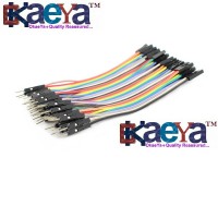 OkaeYa 40pcs 10cm 2.54mm 1pin FeMale to Male jumper wire Dupont cable